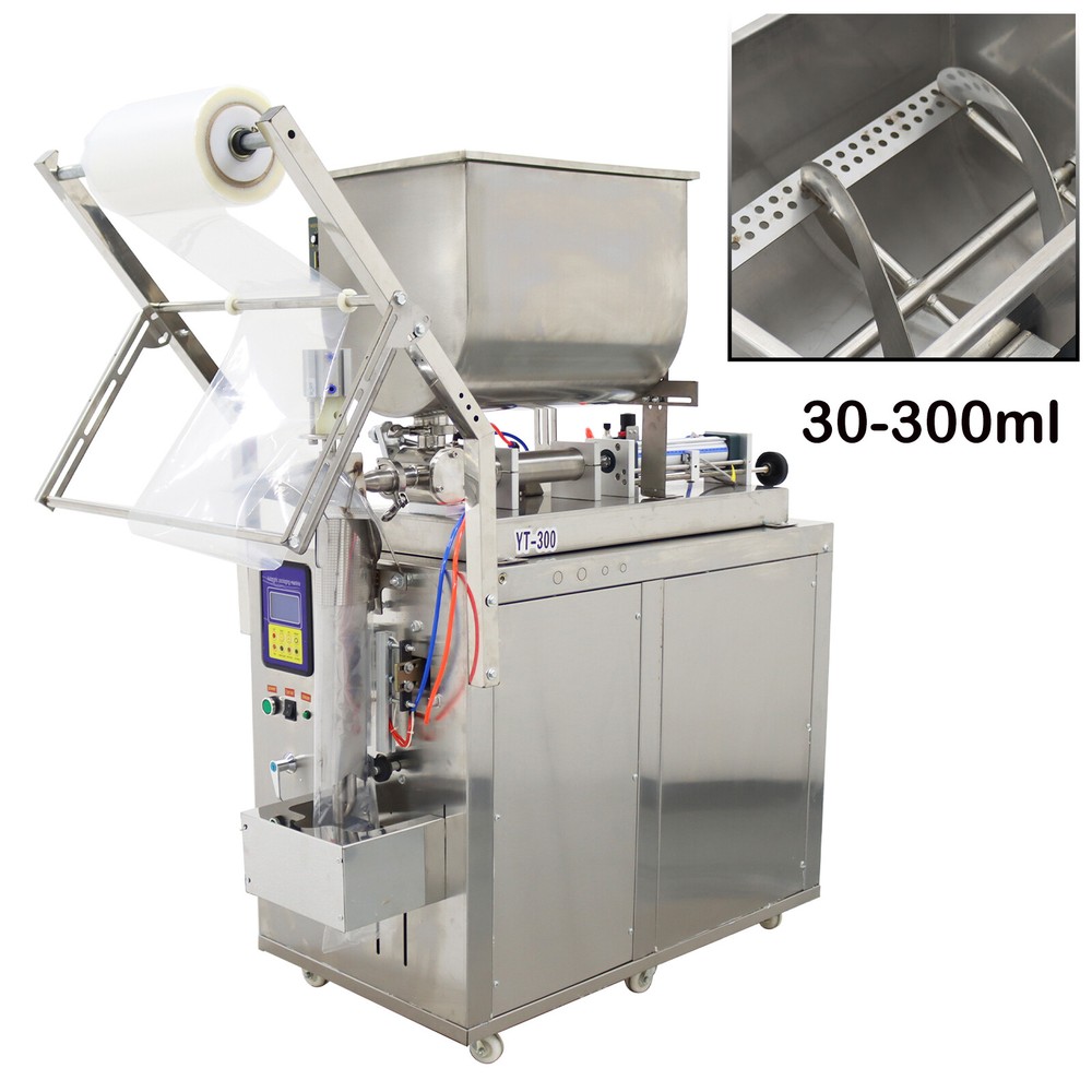 30-300ml Automatic Quantitative Paste Filling Machine with Horizontal Mix Hopper