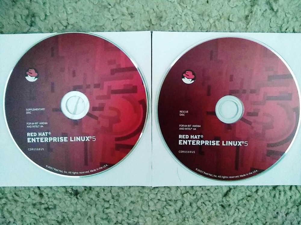 Red Hat Enterprise Linux Version 5 64 bit x64 Systems Full Version w/ License