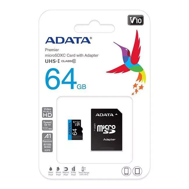 ADATA  64G 64GB microSD micro SDXC  microSDXC SD TF C10 V10 TF Flash memory Card