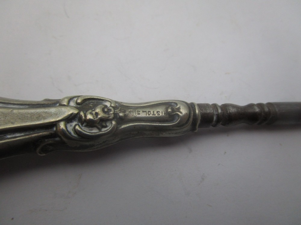 Antique Victorian Fancy Sterling Silver Button Hook