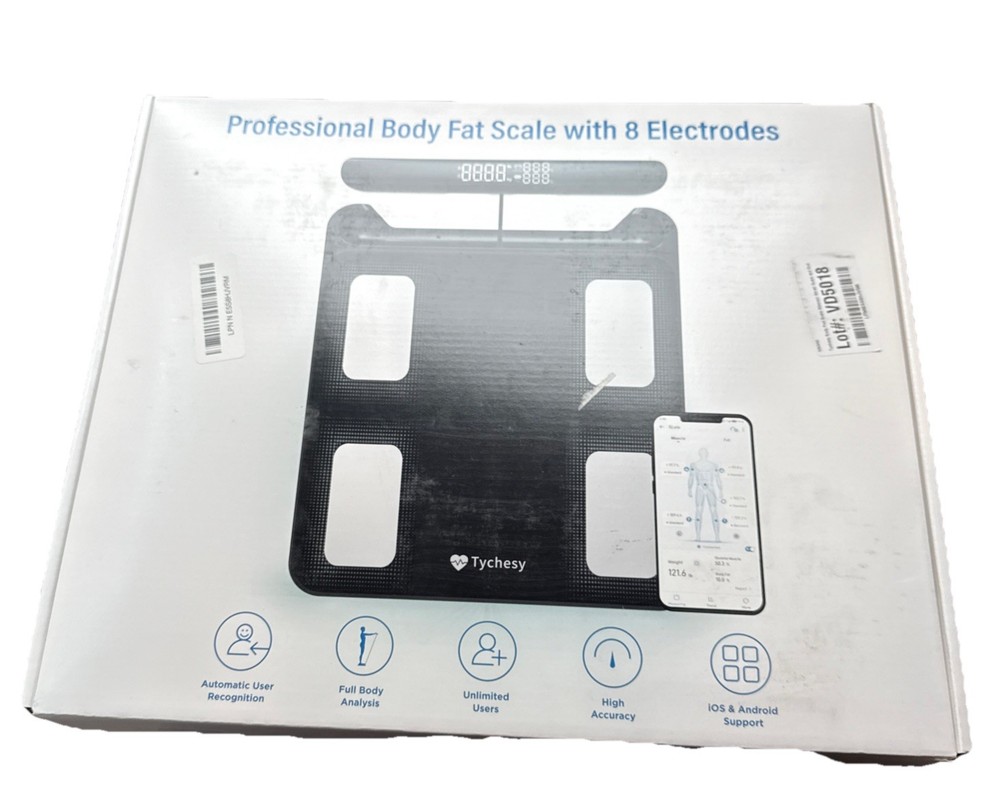 Tychesy Body Pod Scale 8Sensor Smart Scale and Body Composition 24 Users