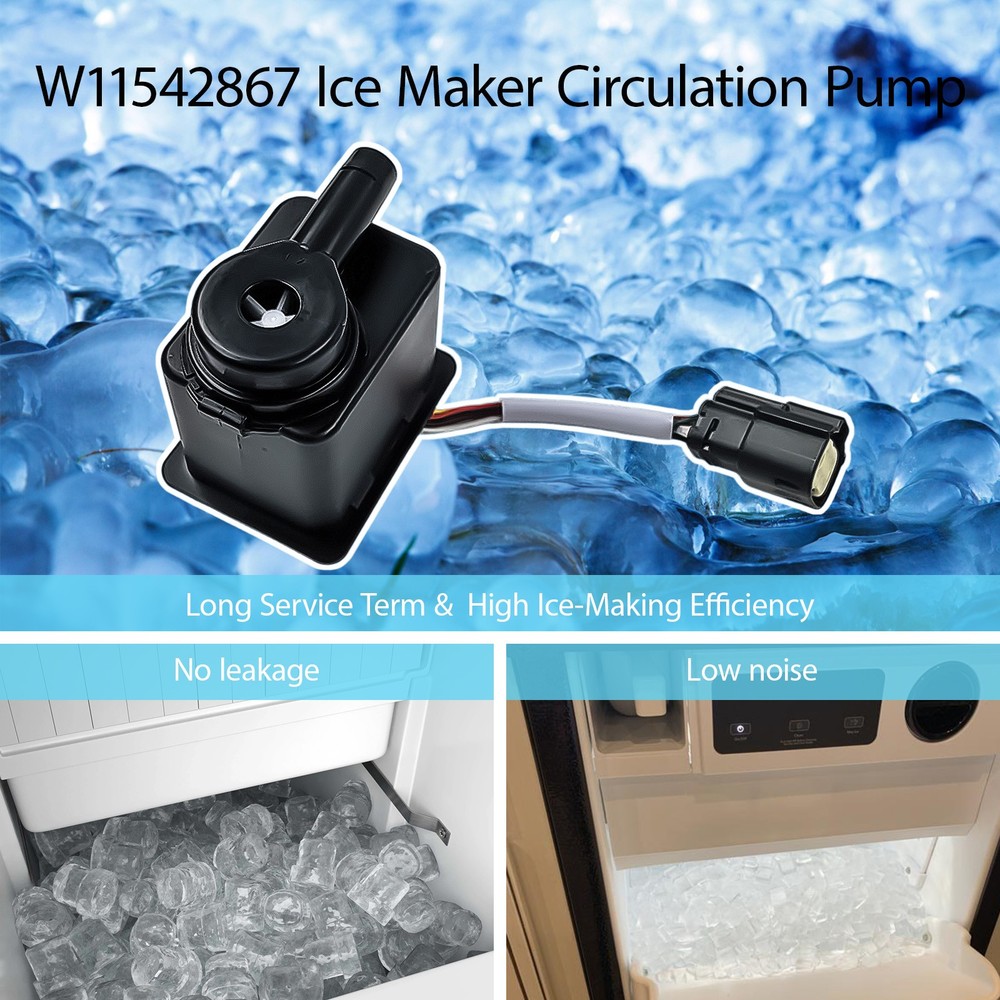 Ice Maker Recirculation Pump W11542867 Fits For KitchenAid & Whirlpool