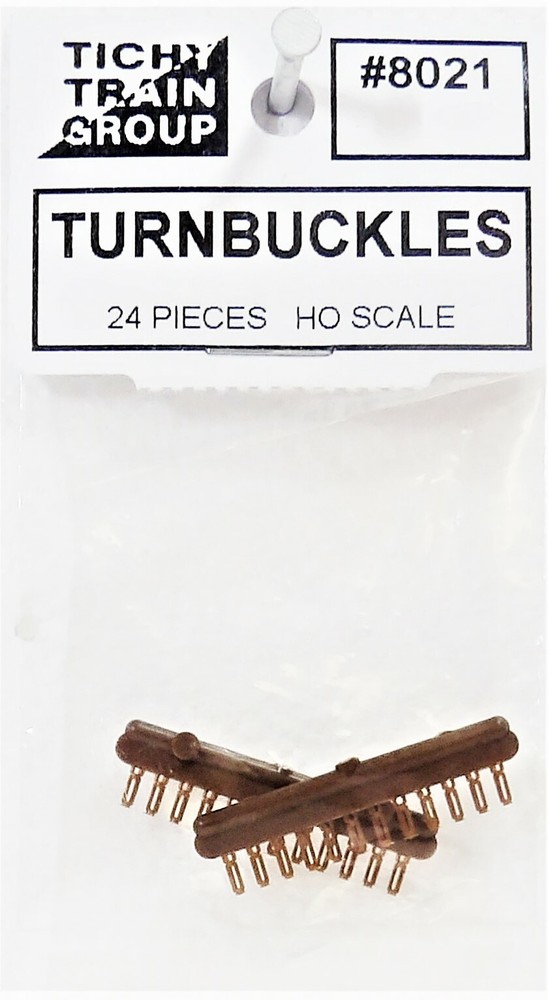 HO Scale Tichy Train Group 8021 Turnbuckles pkg (24)