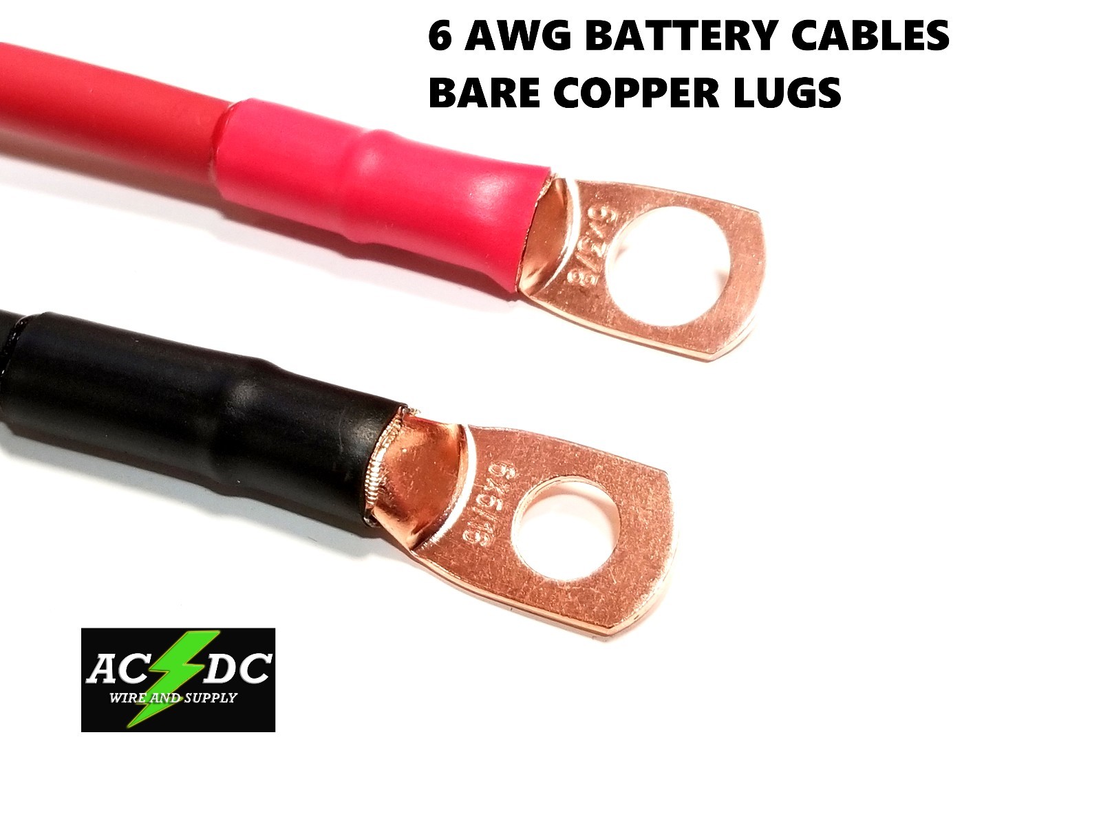 6 AWG Copper Battery Cable Power Wire Car, Inverter, RV, Solar