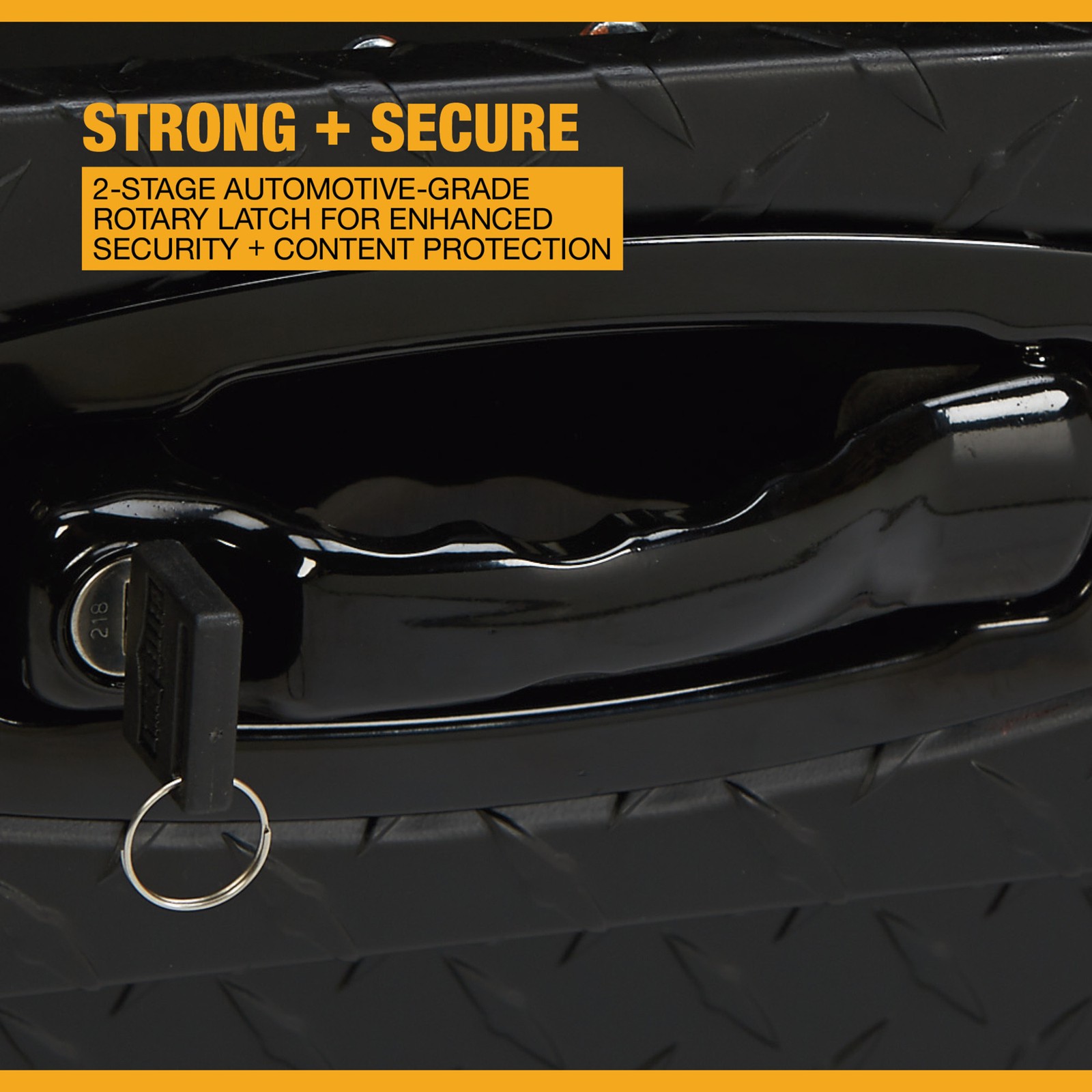 Northern Tool Side-Mount Truck Tool Box, Aluminum, Textured Matte Black, Pull