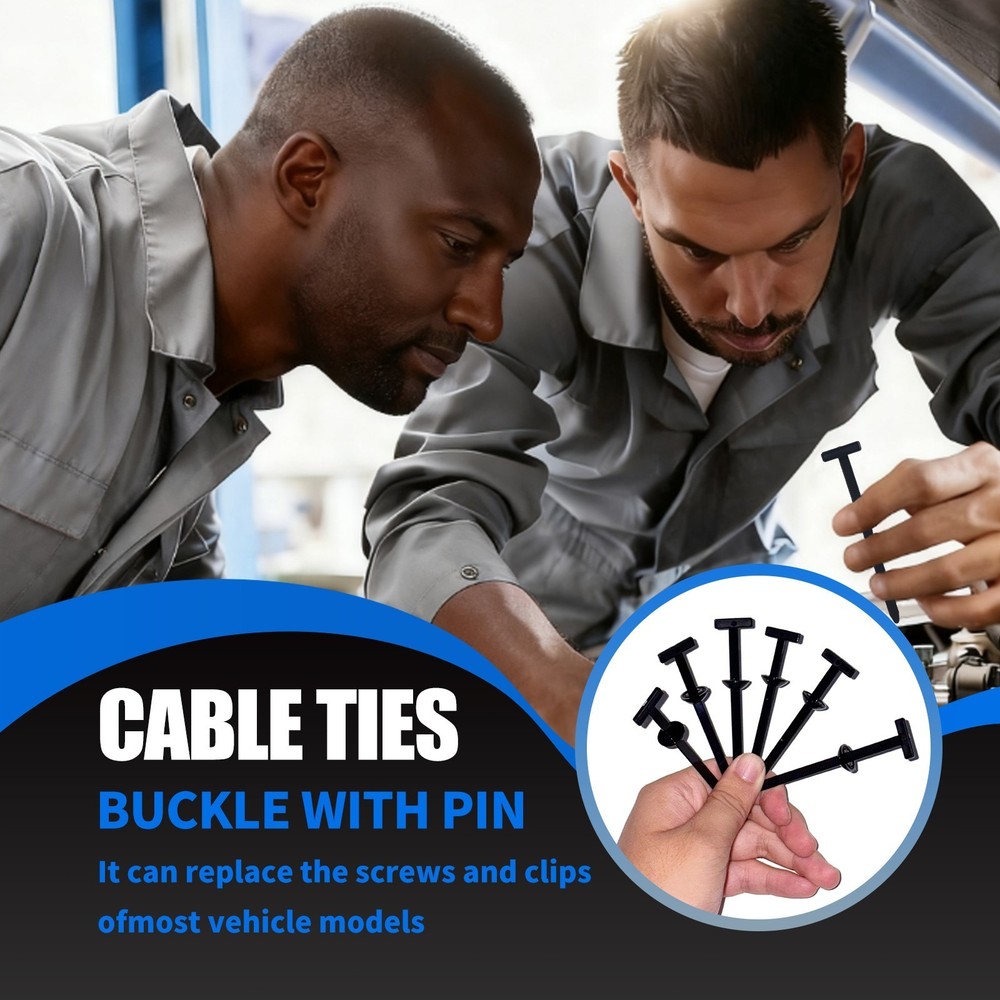 100PCS Heavy Duty Self-Locking Nylon Cable Ties Universal Zip Ties