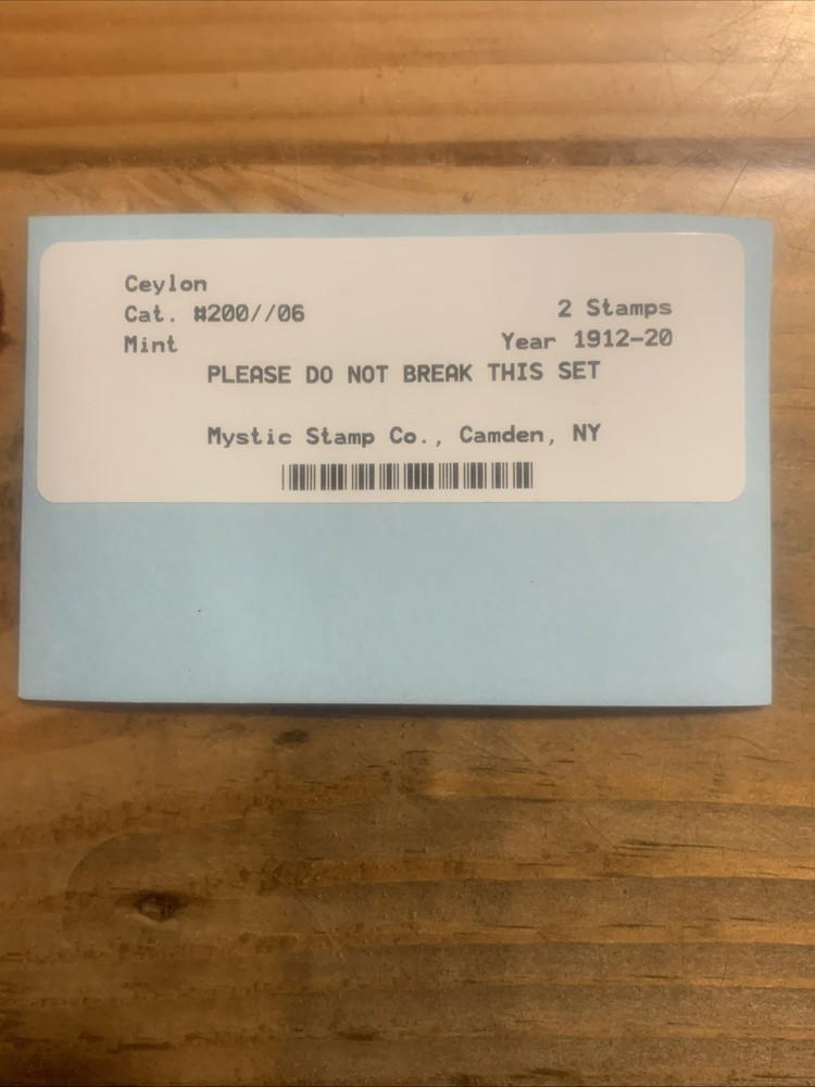 CEYLON 200 206 1912-1920