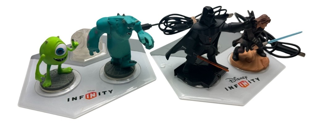 Disney Infinity Figures & Base Set Monsters Inc & Star Wars Characters Bundle
