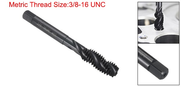 Spiral Flute Thread Taps 3/8-16 UNC H2 Machine Threading Tap Bit Nitrided Coated