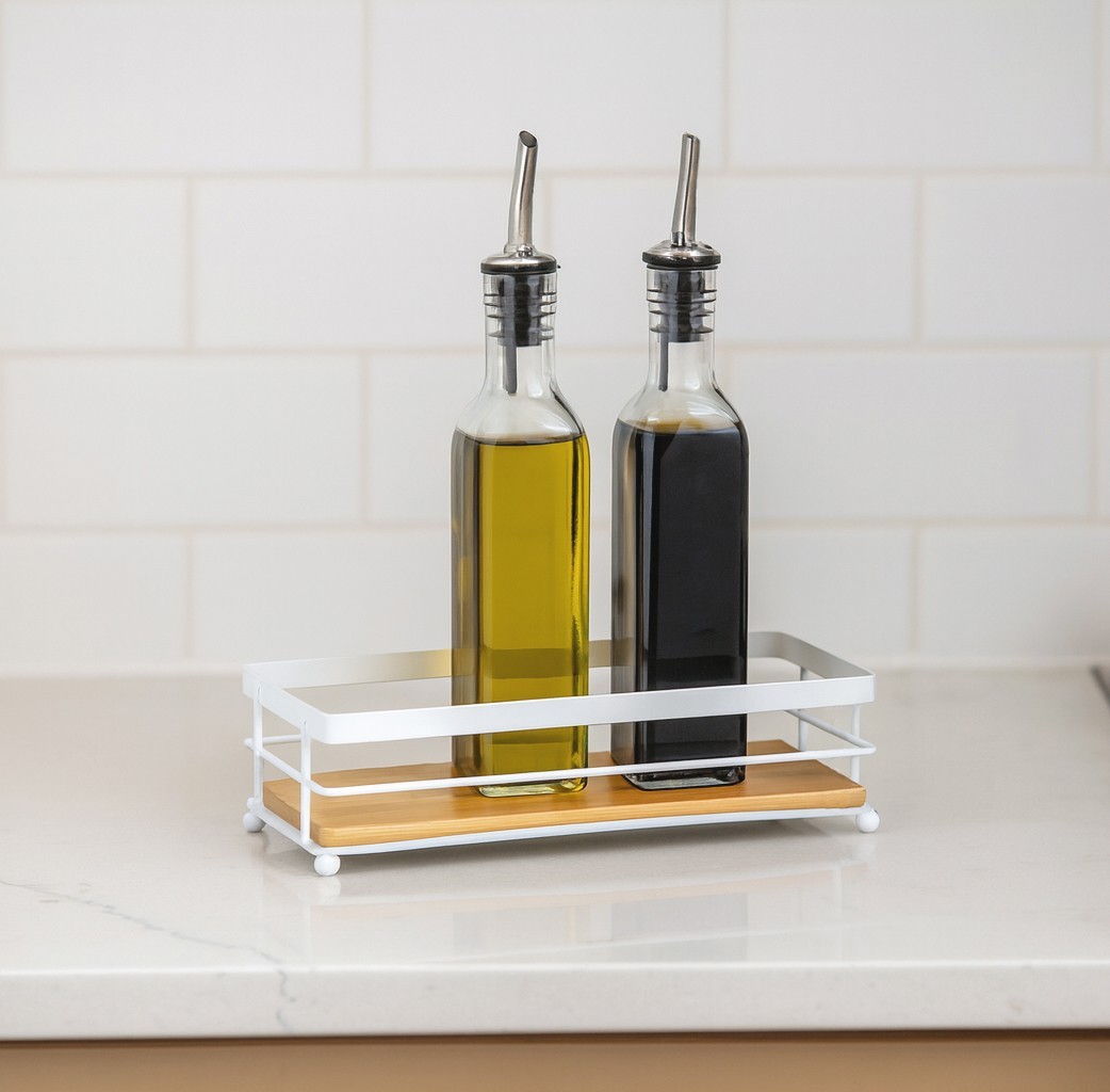 Natural Bamboo Wooden Storage Organizer Tray, Decorative