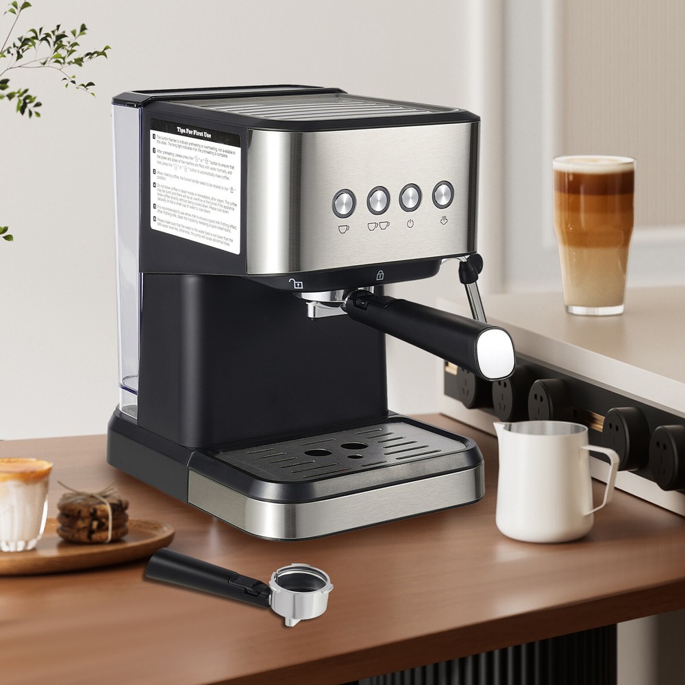 Spoon&Tamper Small Drip Coffee Machine,1.5L Semi-automatic Coffee Machine US
