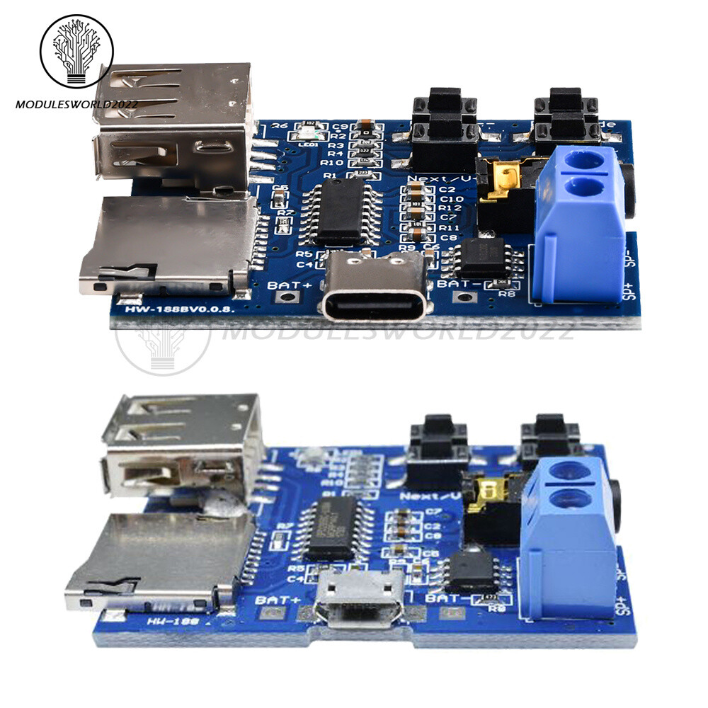 TF Card U-disk MP3 Format Decoder Board Amplifier Decoding Audio Player
