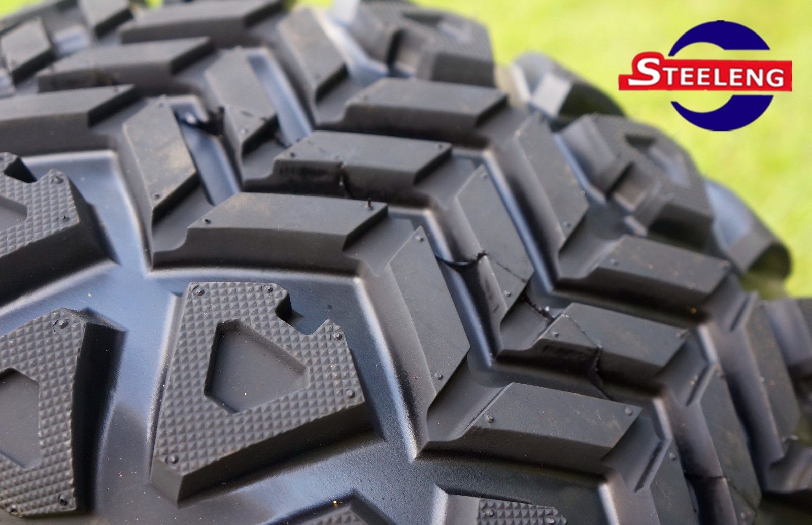 GOLF CART 12" BLACK STEEL WHEELS and 20"x10"-12" ALL TERRAIN TIRES (SET OF 4)