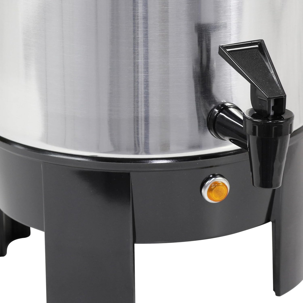 Coffee Urn Highly-Polished Aluminum Features Automatic Temperature Control with