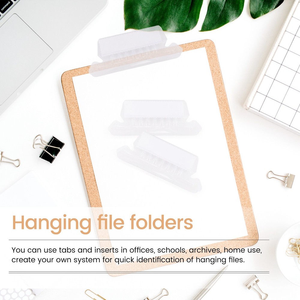 120 Sets 2 Inch Hanging Folder Tabs and Inserts for Identification of5984