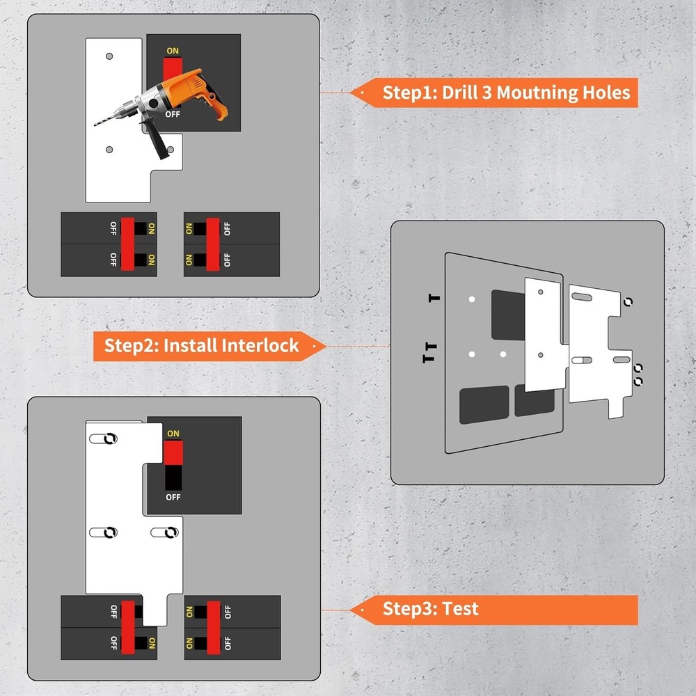 Generator Interlock Kit Compatible with GE General Electeric 150 or 200 Amp P...