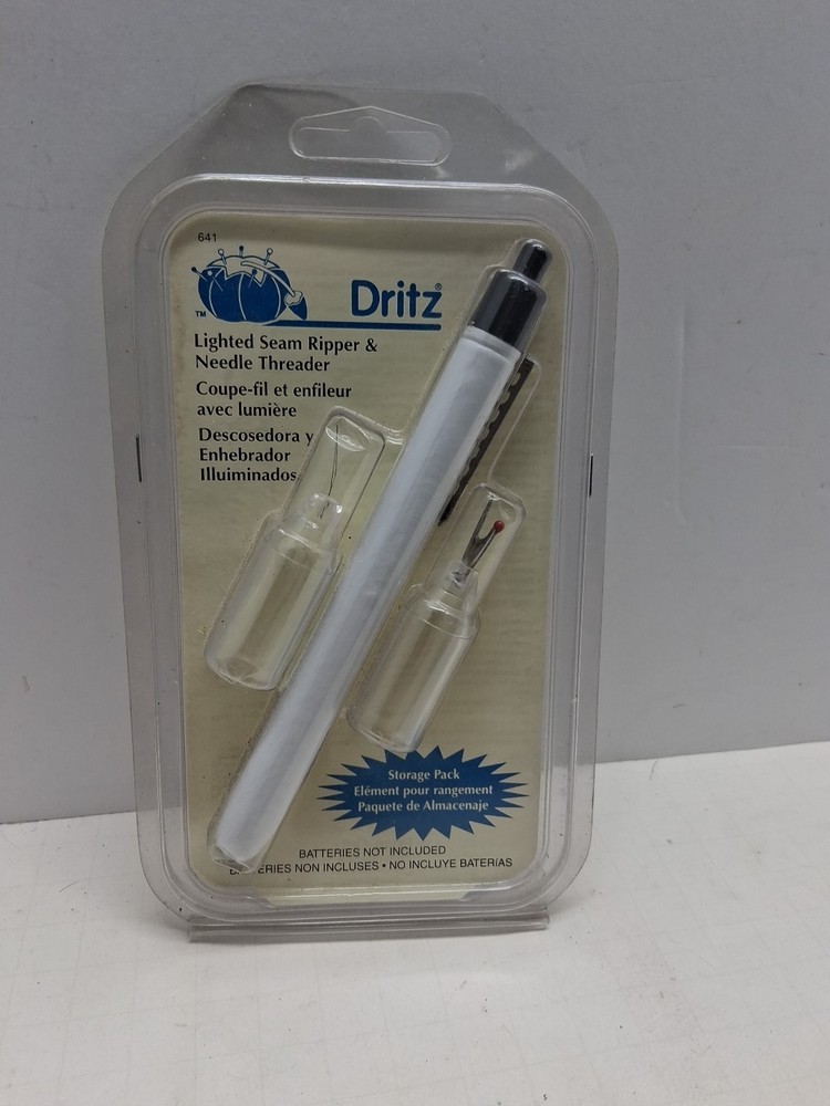 Dritz Lighted Seam Ripper & Needle Threader NEW Never Used 641