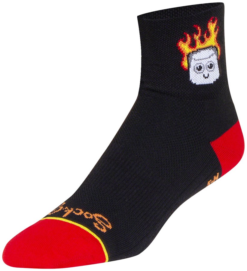 SockGuy Classic Burnt Out Socks - 3", Large/X-Large