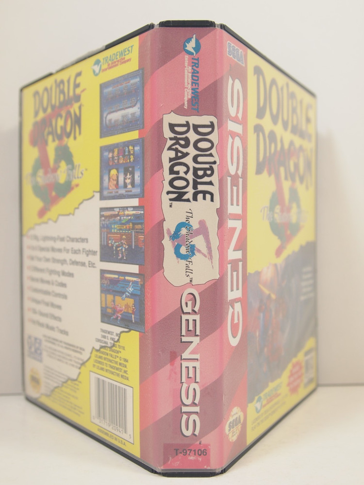 Double Dragon V The Shadow Falls Case (SEGA Genesis) Authentic BOX ONLY