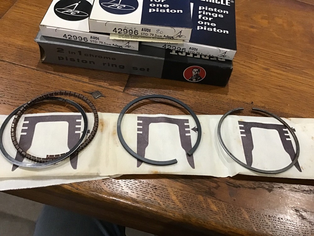 Audi 80 , GT,100, 1588cc Std Ring Set 1973on