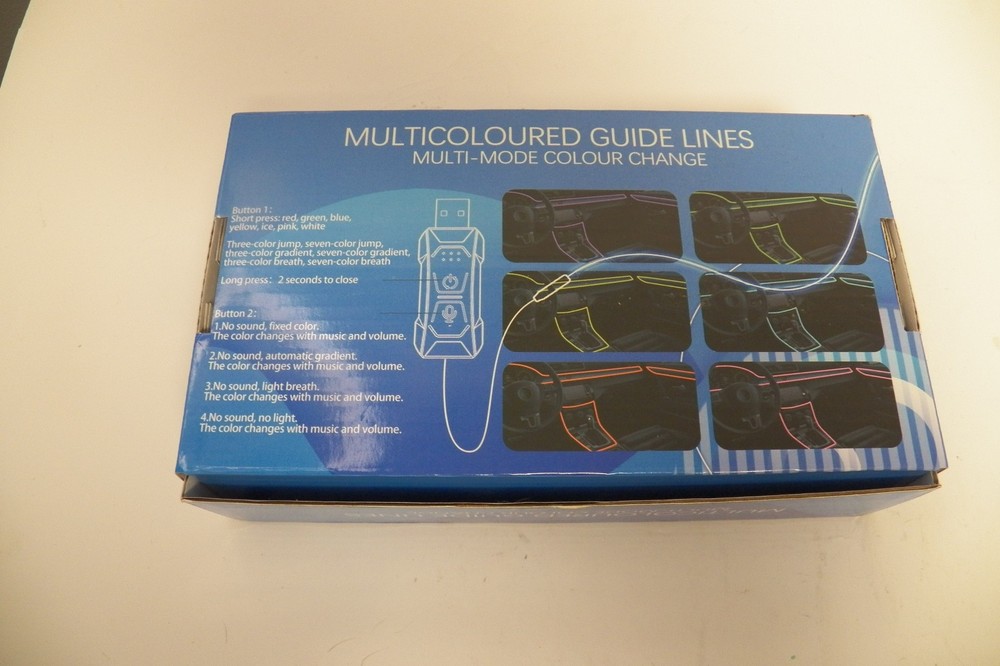MULTICOLOURED GUIDE LINES K68U MULTI-MODE COLOUR CHANGE FITS MOST CAR MODELS
