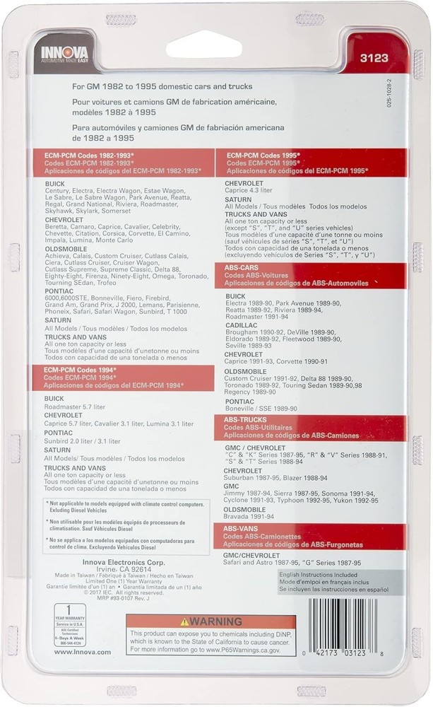Code Reader GM Digital OBD1 Scanner Electronics Scan Tool 1982-1995 ECM ABS Code