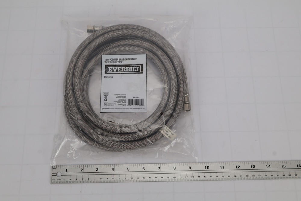 Everbilt 12 FT Polymer Braided Icemaker Water Connector