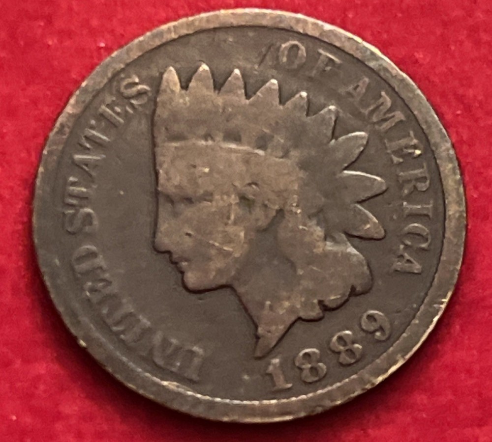1889 indian head cent BN21