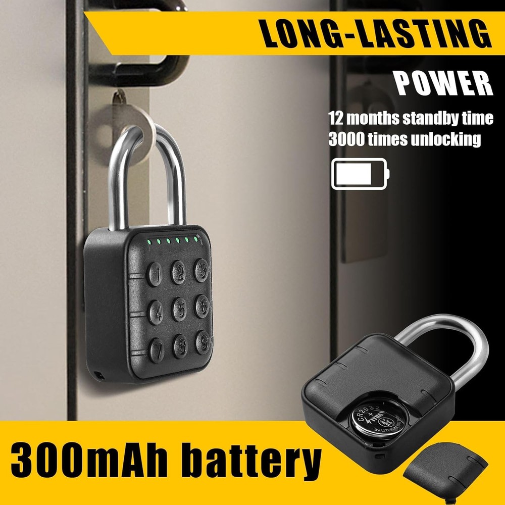 Combination Lock for Locker - 6-Digit Combo Lock Waterproof Smart Padlock