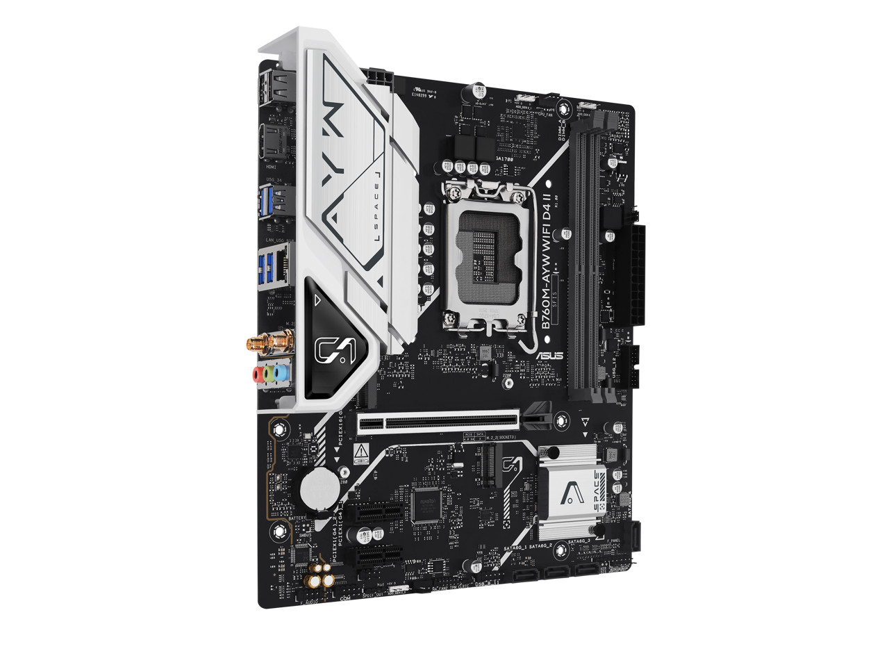 ASUS B760M-AYW WIFI D4 II LGA 1700 Intel B760 Micro ATX Motherboard
