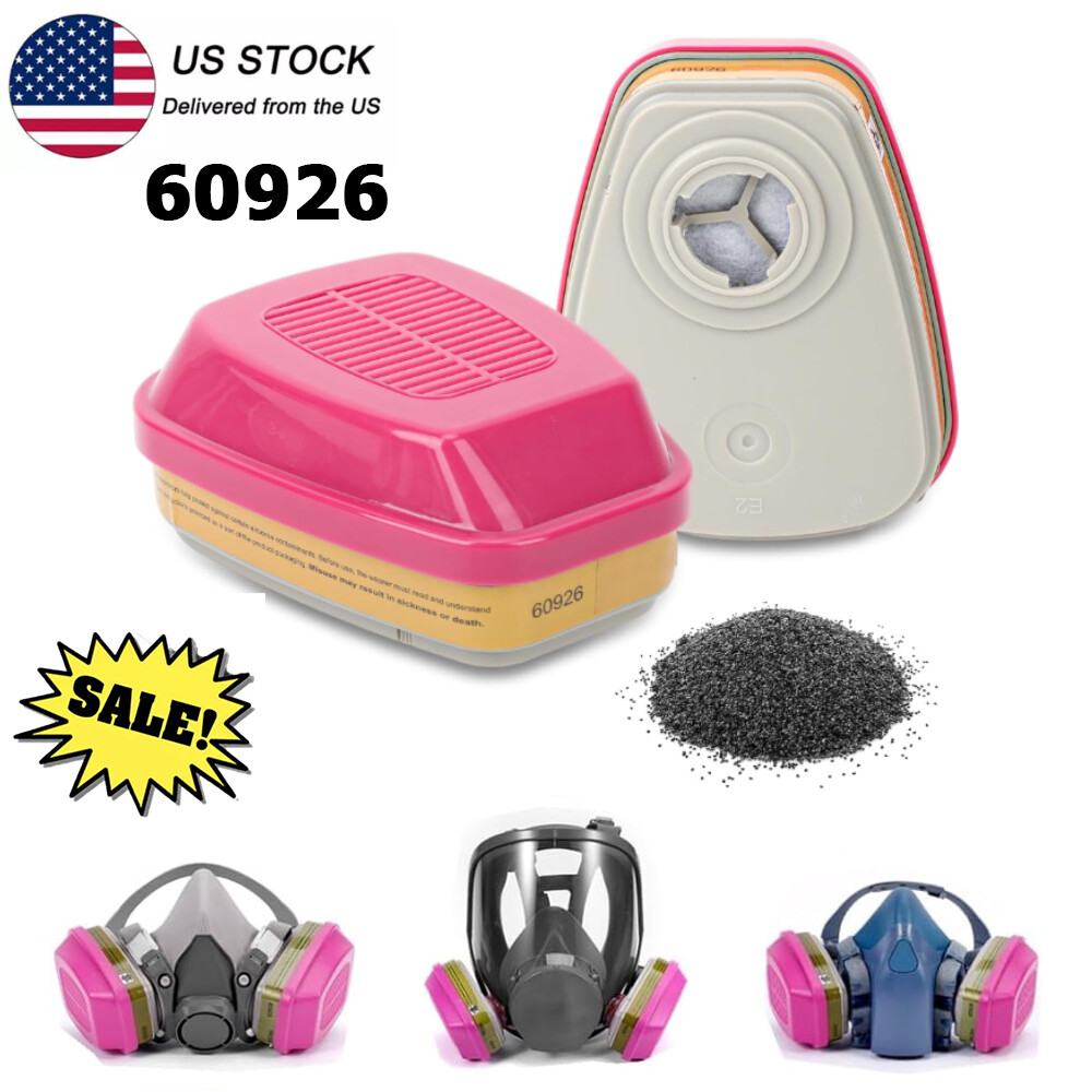 1 Pair 60926 Multi Gas Vapor P100 Replacement Respirator Protection Cartridge US