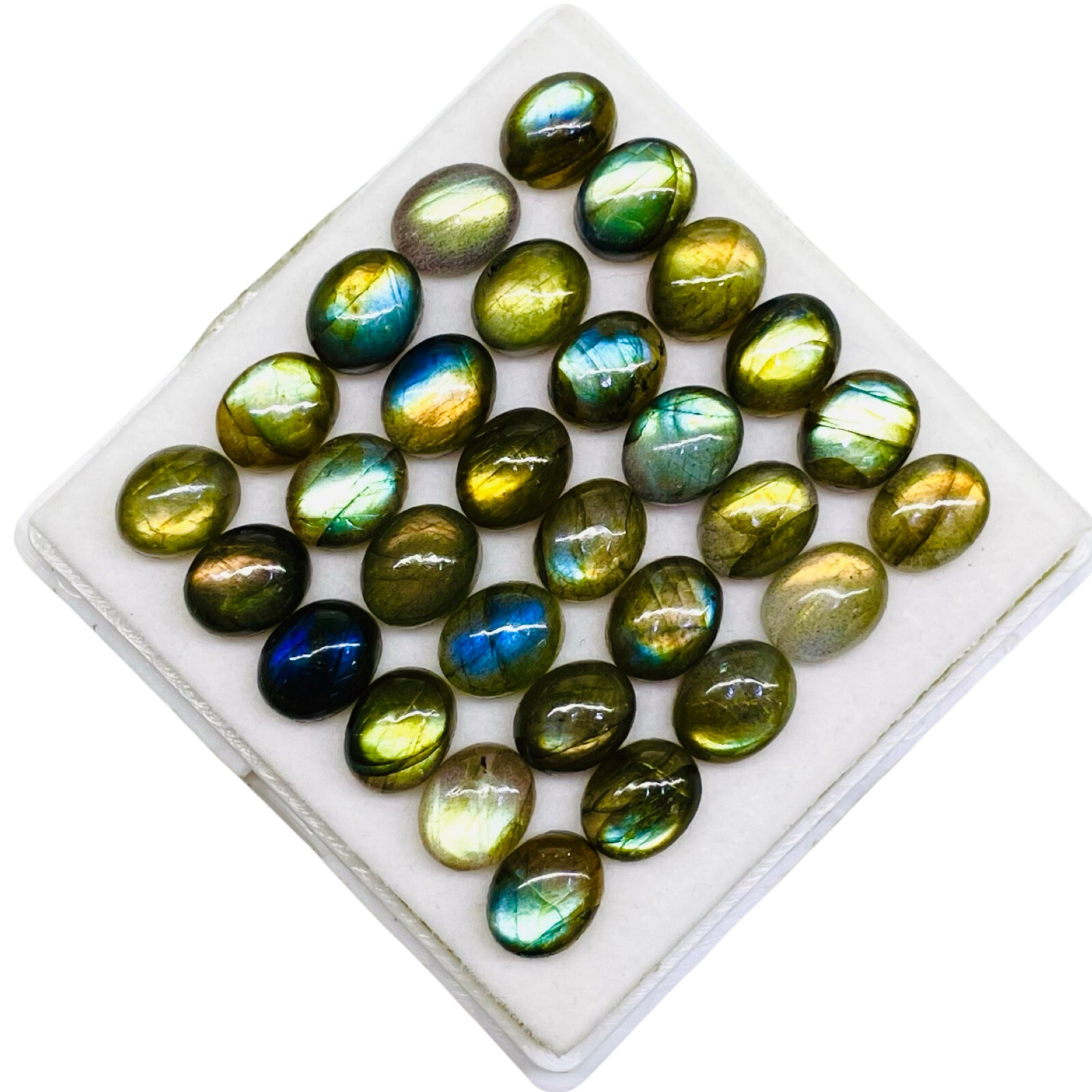 30 Pcs Natural Labradorite 10x8mm Oval Flashy Loose Gemstones Wholesale Lot