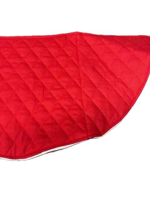 Fancy Pre Folded Christmas Tree Napkin red white table decor place setting