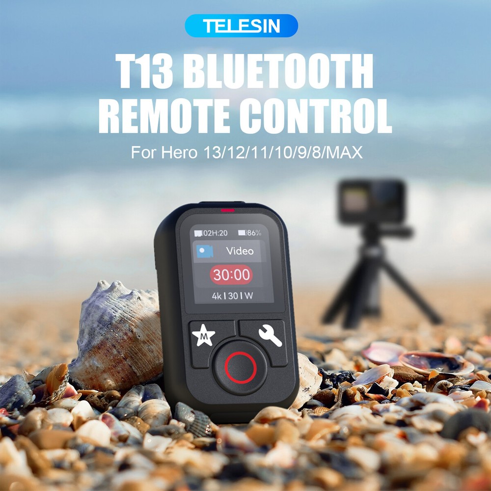 Bluetooth Wireless Remote Controller 60M For GoPro Hero 13/12/11/10/9 Max Camera