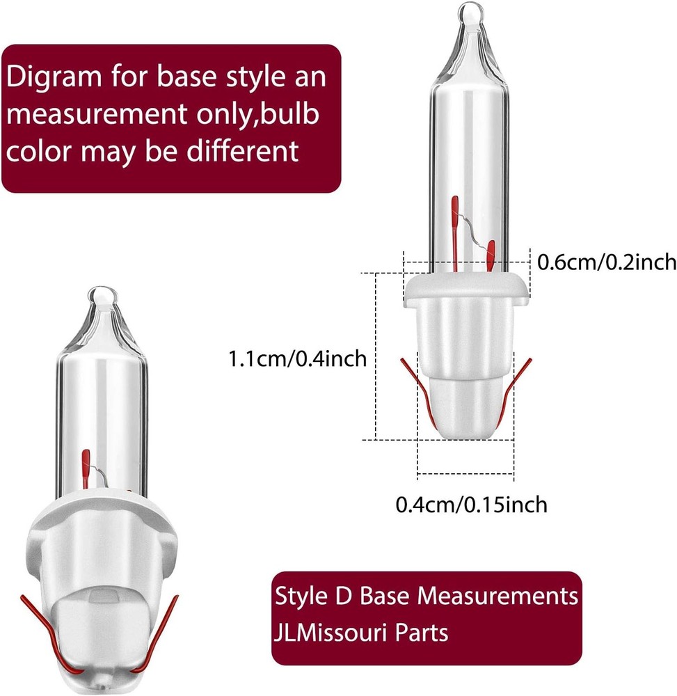 Mudder 60ct 2.5V Mini Replacement Bulbs for Christmas String Lights Warm White