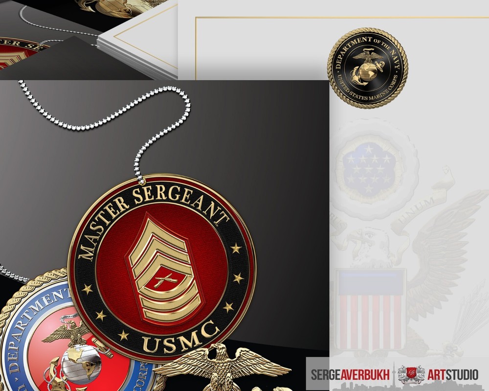 Customizable US Marine Master Sergeant 5x7 Invitation Template DIGITAL DOWNLOAD