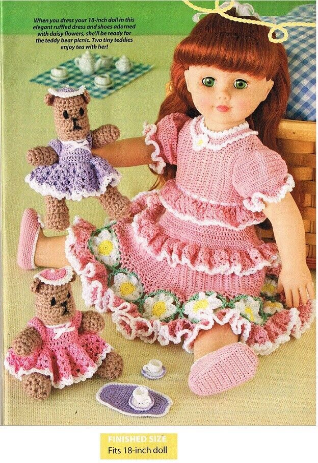 TEDDY BEAR PICNIC CROCHET PATTERN ONLY - LN SYS