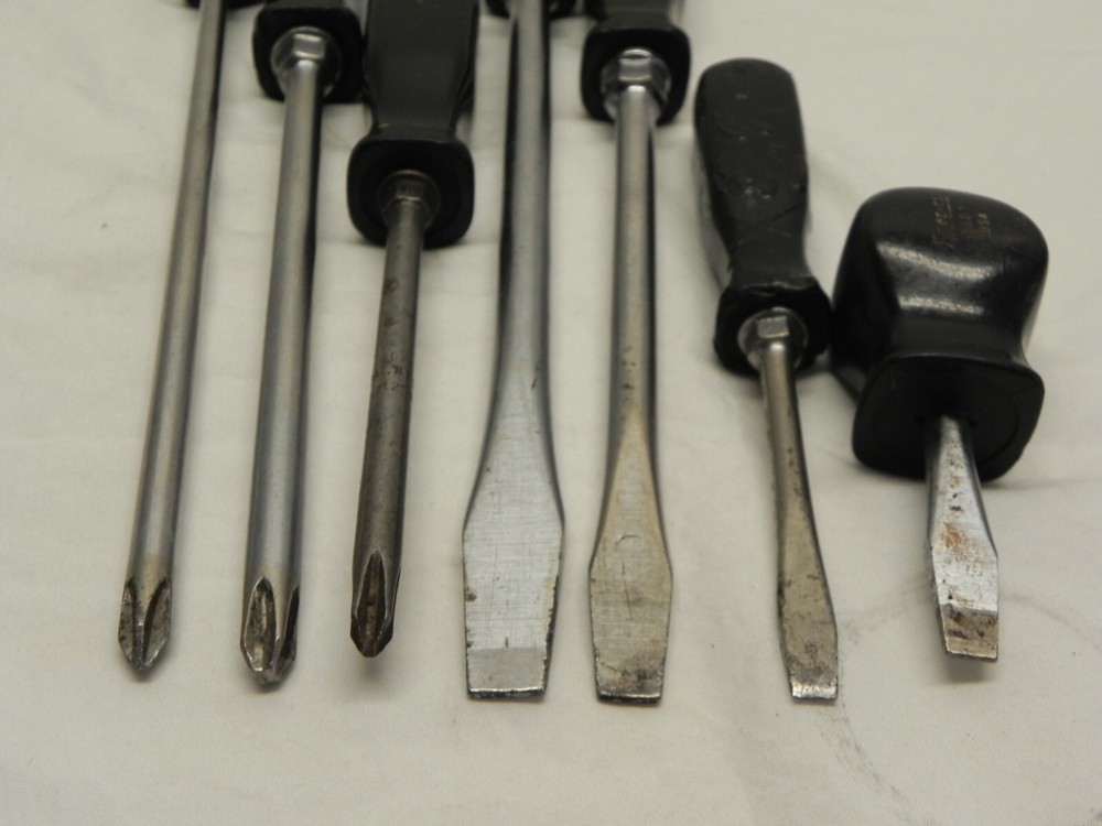 Snap-On 7 Piece Combination Black Hard Handle Screwdriver Set