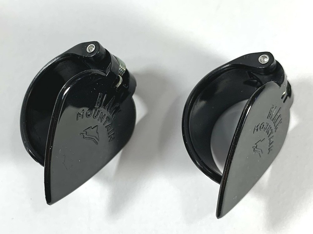 Black Mountain Spring Loaded Thumb Pick, Black Jazz Tip Pack of 2