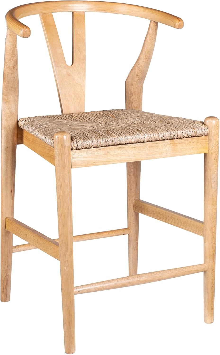 Wishbone Counter Height Kitchen Bar Stool Natural Finish, Counter Height,Natural