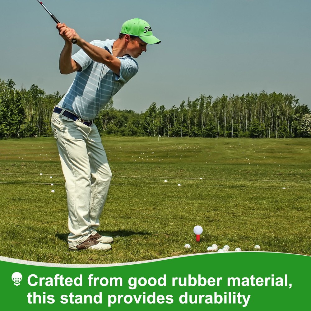 Rubber Golf Tee, 1.5Inch 2Colors 8Pcs Golf Practice Tees Training Driving Range