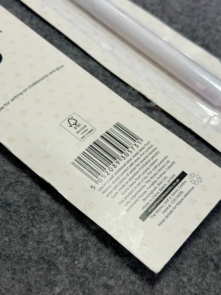 Make & Create Liquid Chalkboard Pens White 6mm Nib Bundle x5 Craft Markers