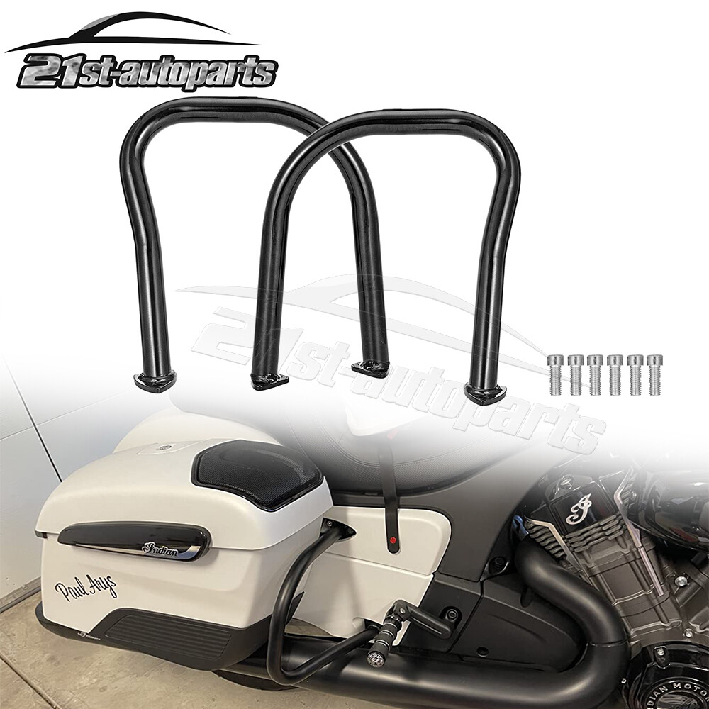 Gloss Black Rear Saddlebag Guard Highway Crash Bar For 2020-UP Indian Challenger