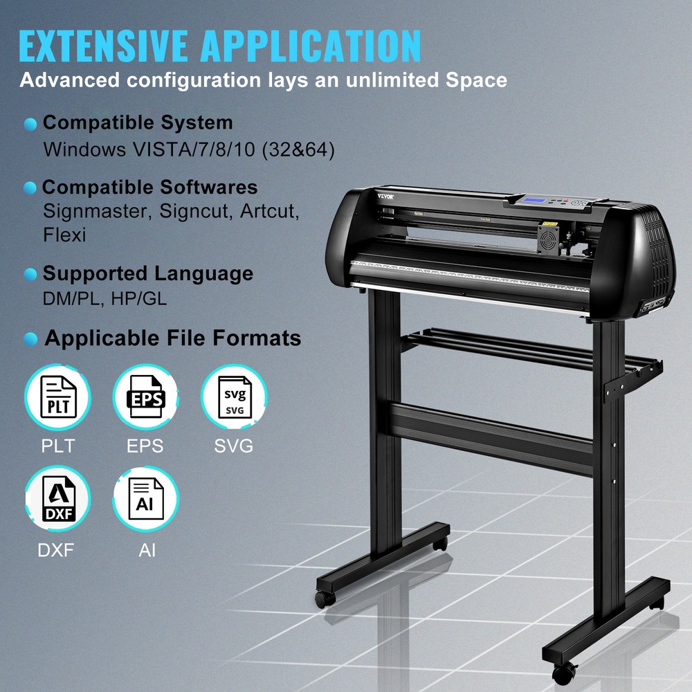 VEVOR Vinyl Cutter Machine Cutting Plotter 34in Bluetooth SignMaster Kit Bundle