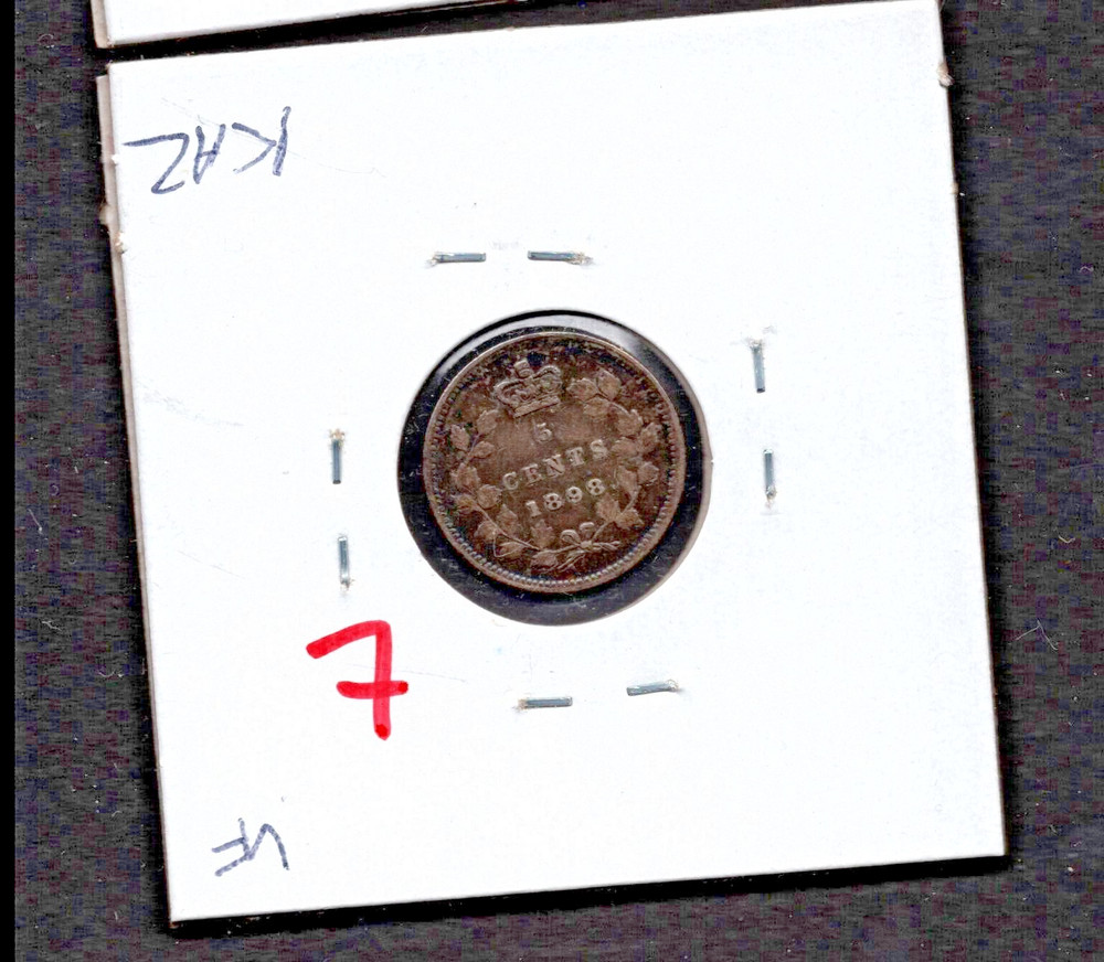1898- Canada- Victoria Five Cents