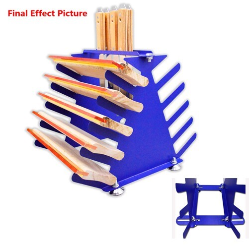 Desktop 5-layer Screen Printing Squeegee Holder for Placing Squeegee and Scraper
