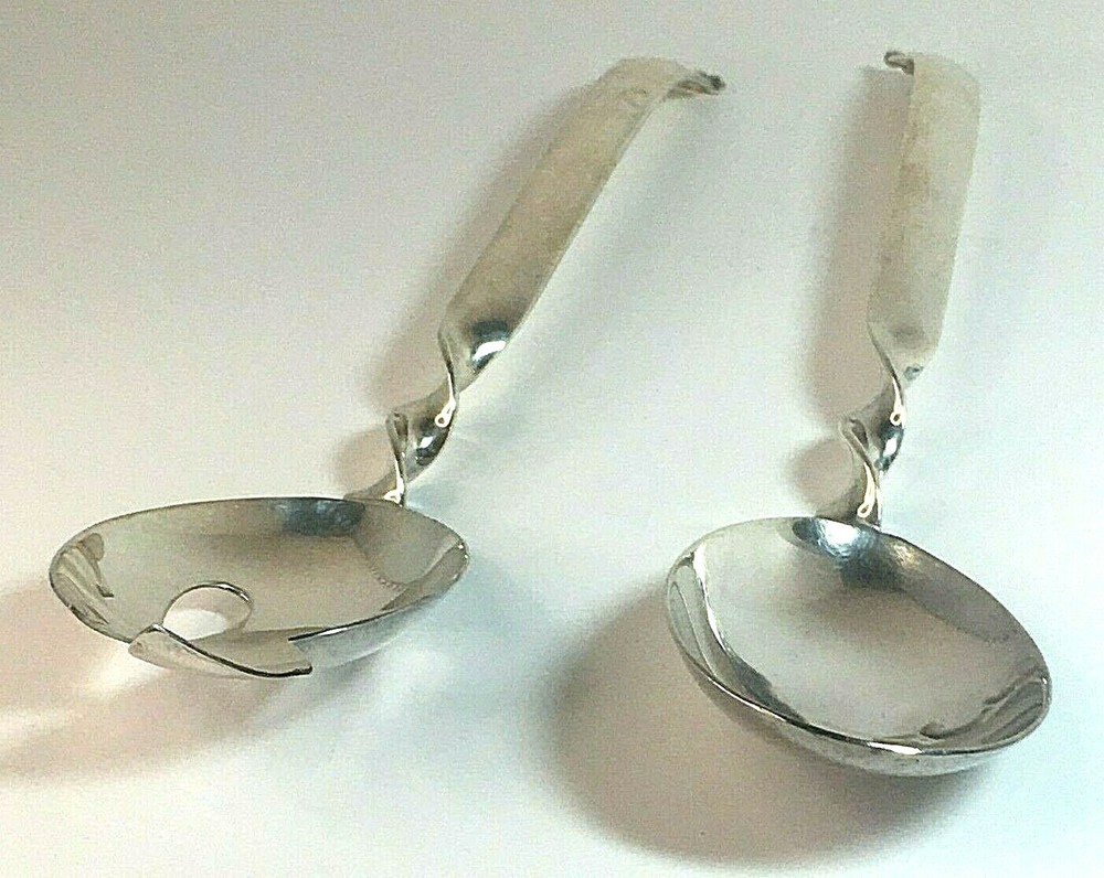 Napier Serving Set Salad Utensils Twisted Handle 10"