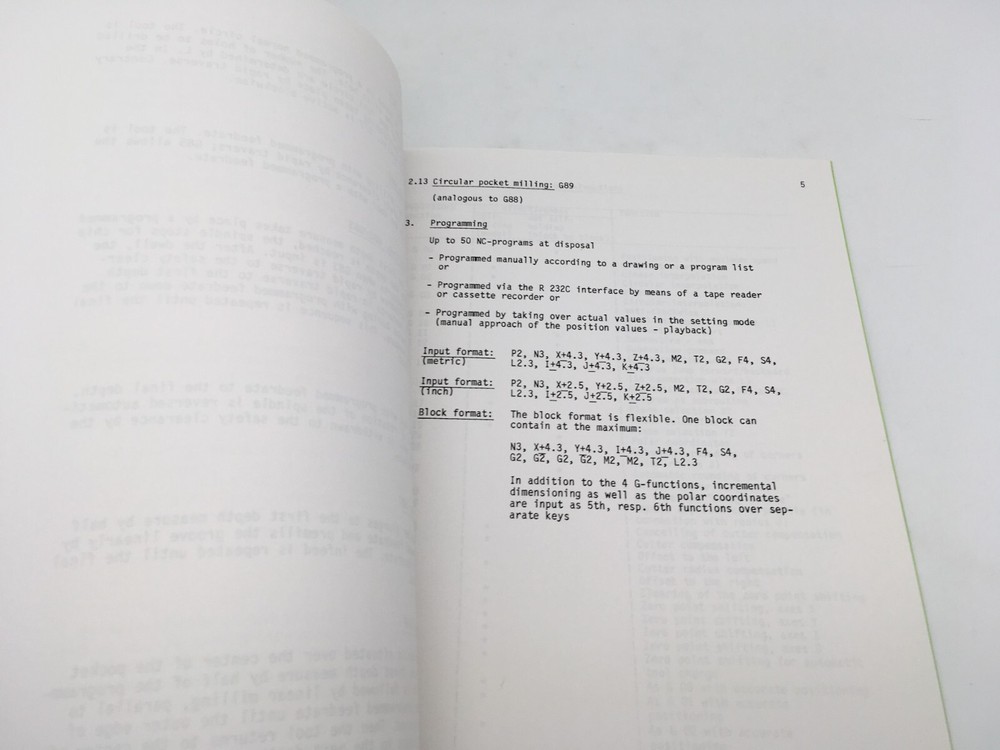 HAUSER CNC 314 CONTINUOUS PATH CONTROL INSTRUCTION MANUAL - AMERICAN SIP