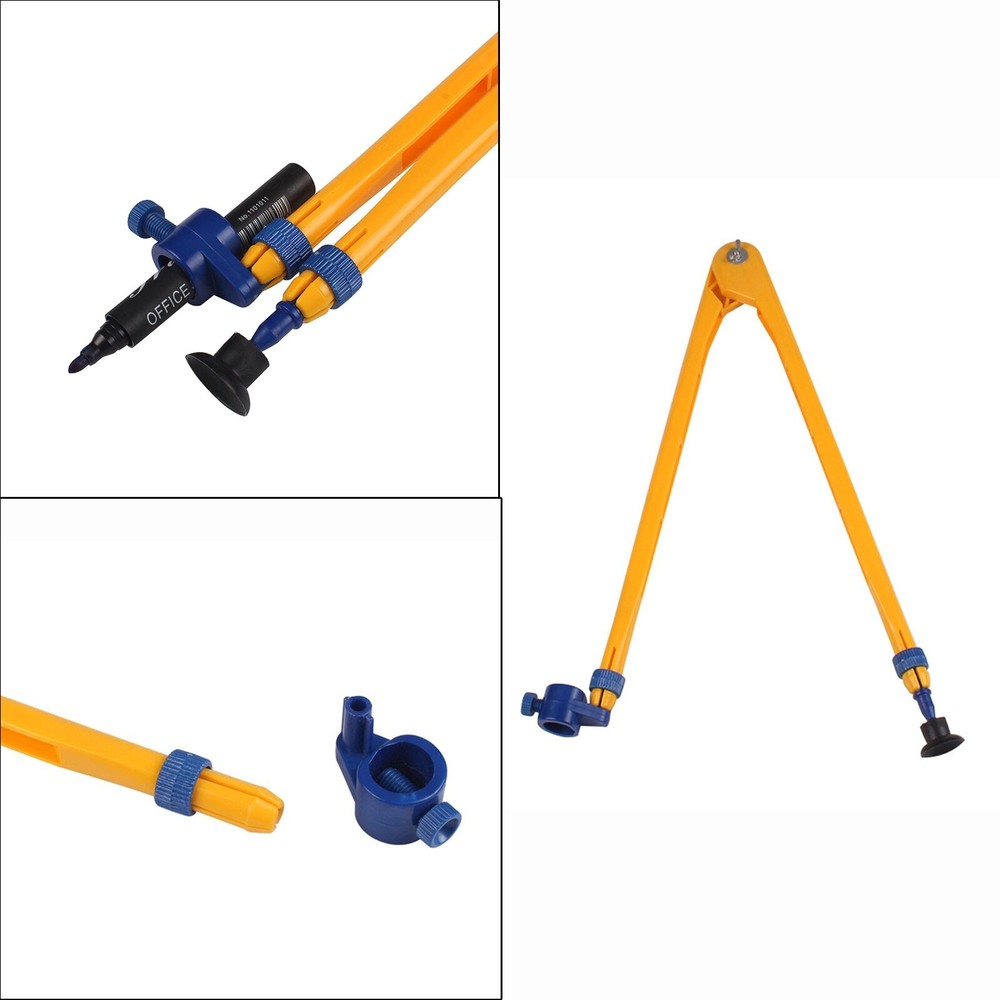 Drawing Tool Compass Plastic School Supply Ruler Set for Math Geometry Tool