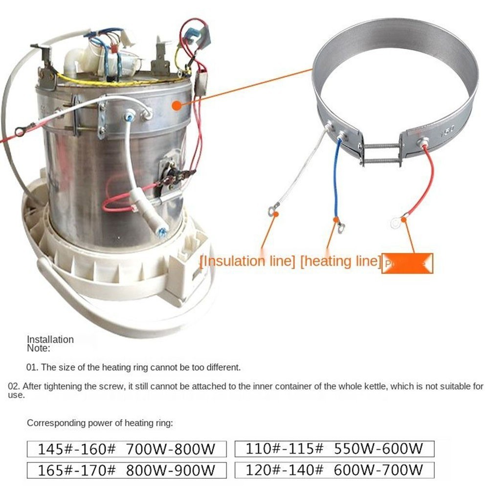 Heating Ring Electric Hot Heating Belt Heating Element Thin Strip 140#430mm